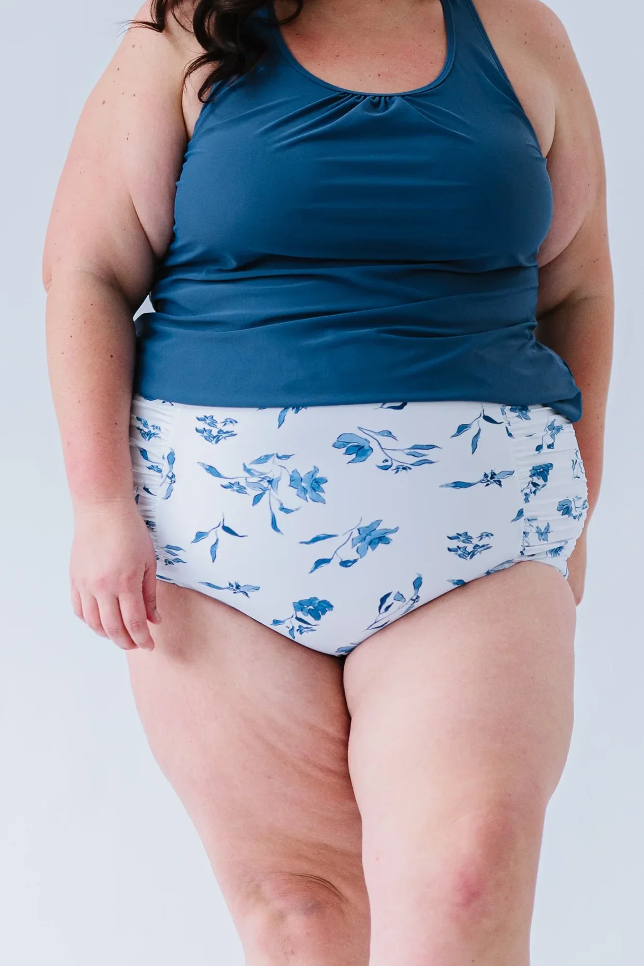 Sun Baked Bottom | Ocean Blue Floral | Coral Reef Swim