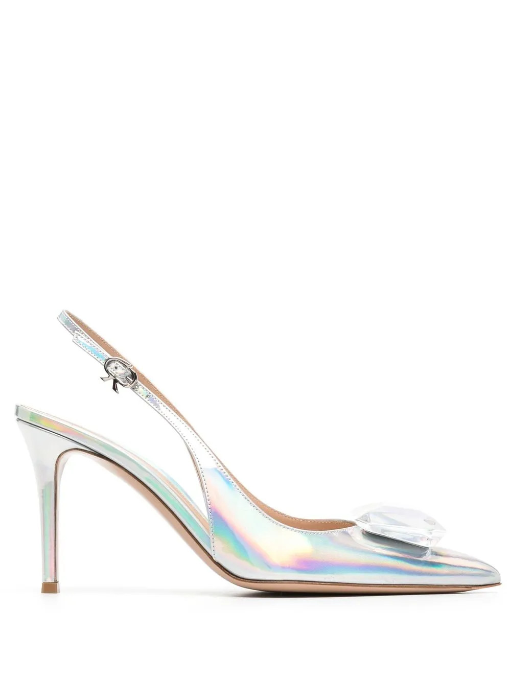 metallic-finish 95mm pointed pumps | Farfetch Global
