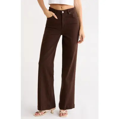 Reformation Bex Super Stretch High Waist Wide Leg Jeans in Mole at Nordstrom, Size 29 | Nordstrom
