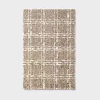 3&#39;x5&#39; Wool/Cotton Plaid Rug Neutral - Threshold&#8482; designed with Studio McGee | Target