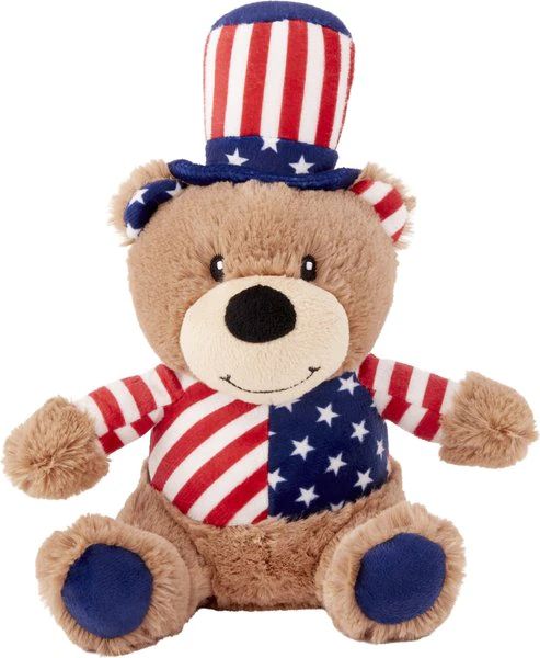 Frisco Plush Squeaking American Flag Bear Dog Toy | Chewy.com