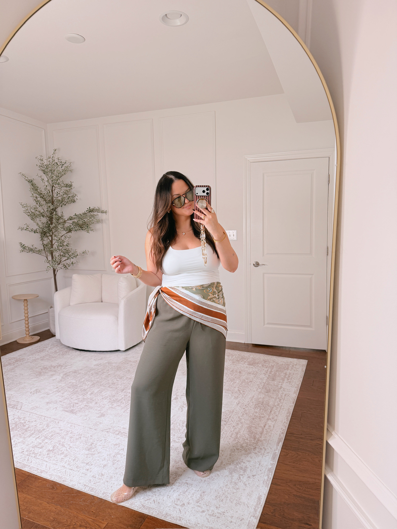 wearing a L in the top, XL in the pants

#LTKSeasonal #LTKMidsize