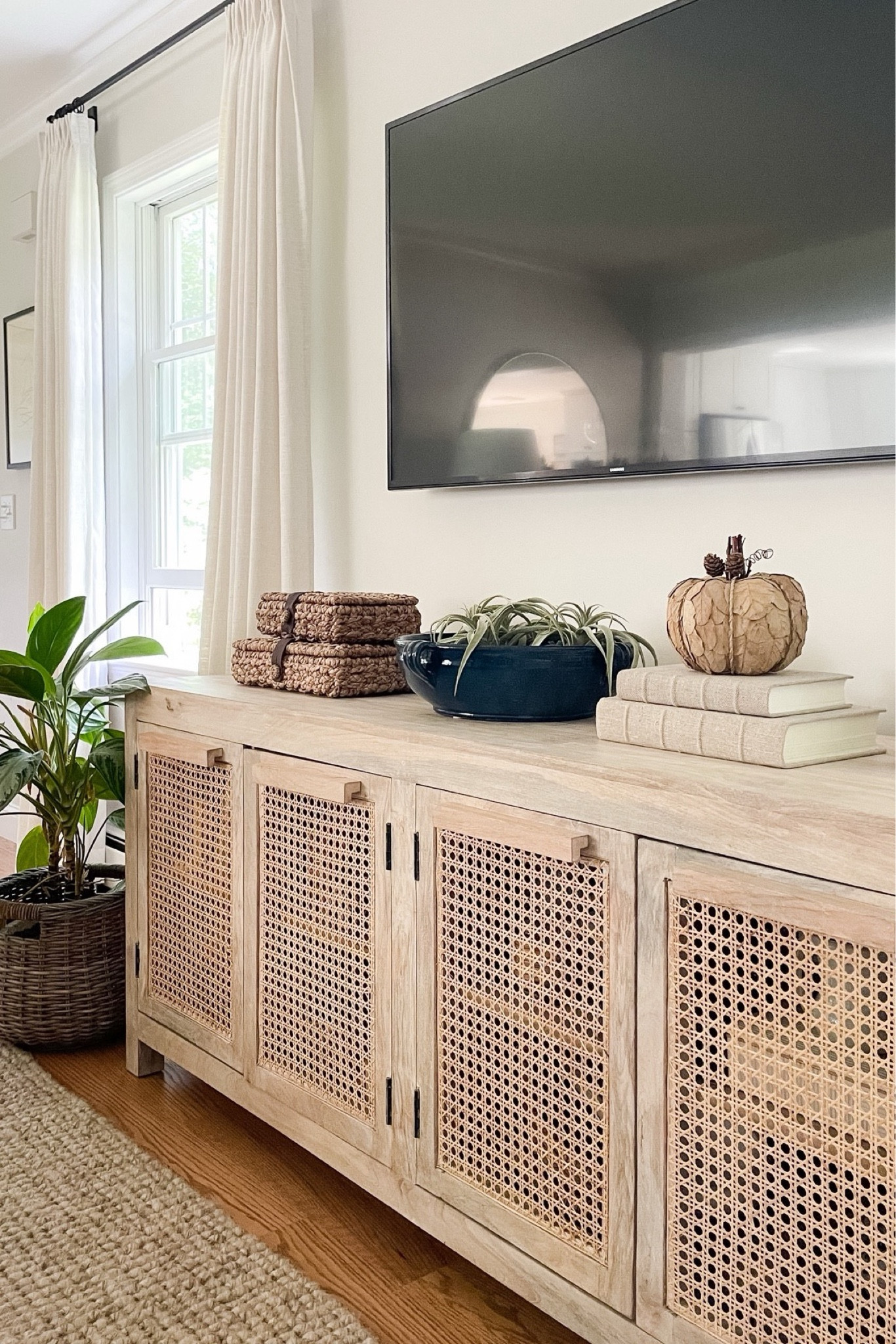 Media console, sideboard, fall home decor, Amazon curtains 

#LTKstyletip #LTKfindsunder100 #LTKhome