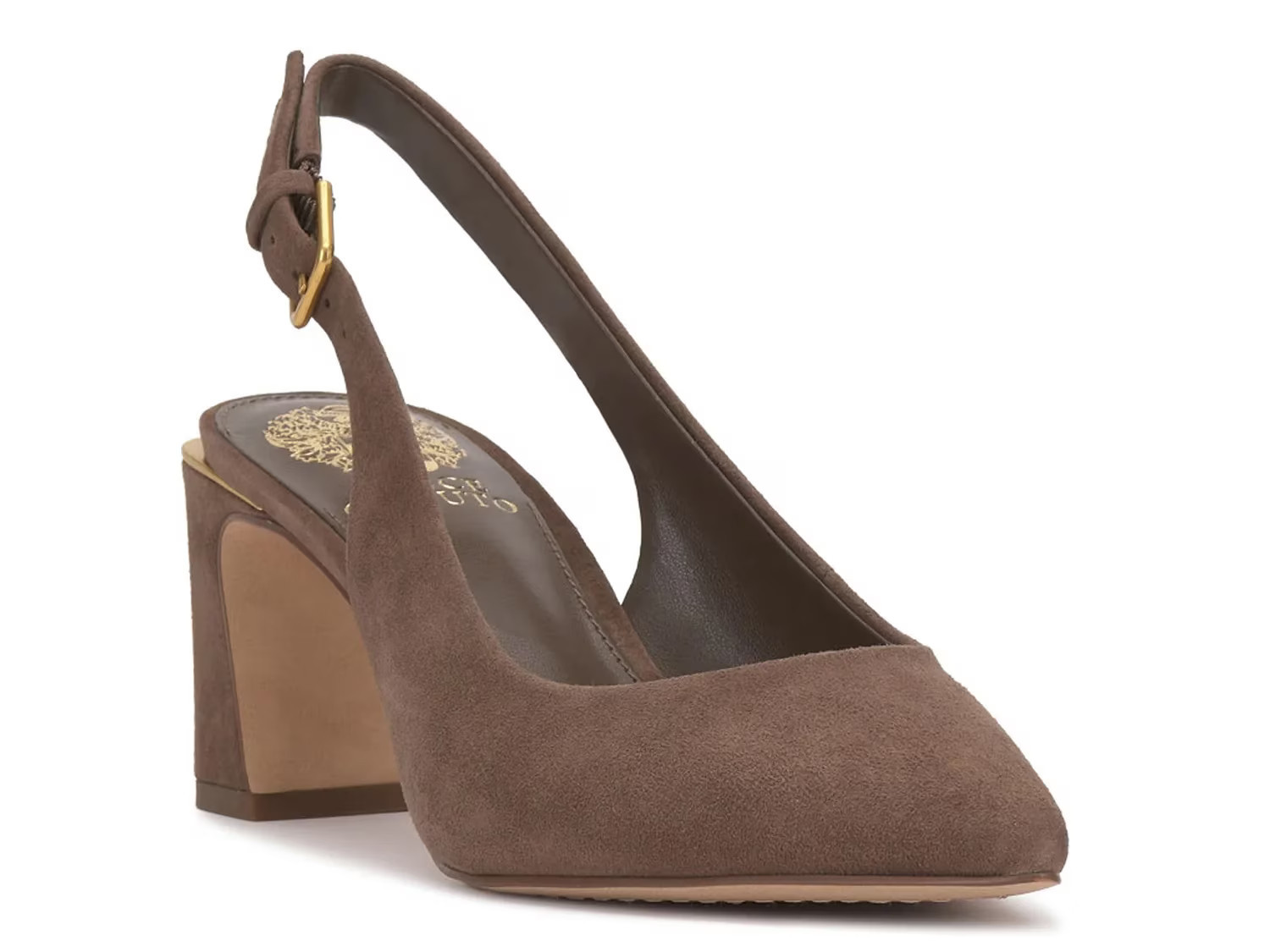 Vince Camuto Hamden Pump | Women's | Taupe Suede | Size 5.5 | Pumps | Slingback | DSW