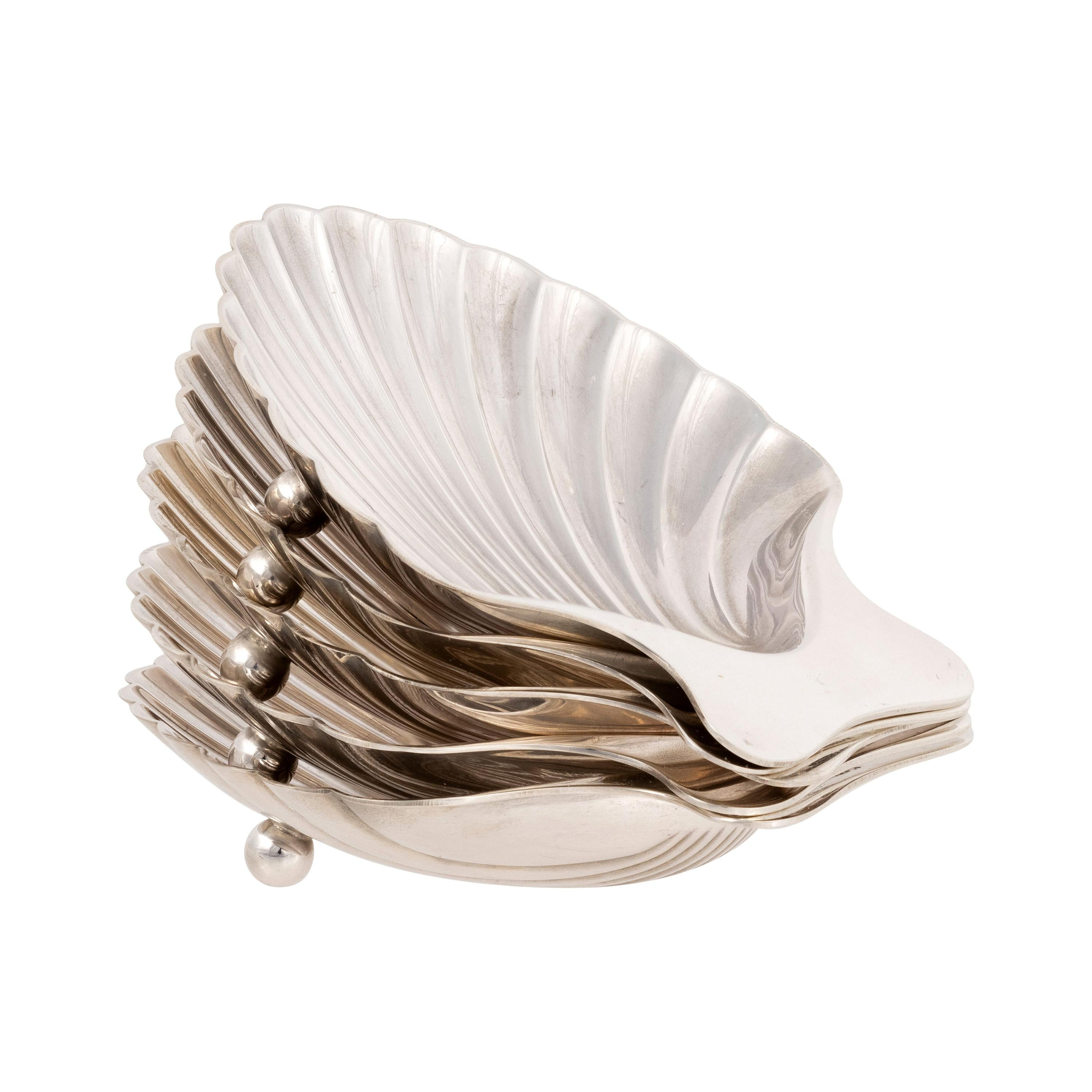 Tiffany & Co. Sterling Silver Coquille Dishes | 1stDibs