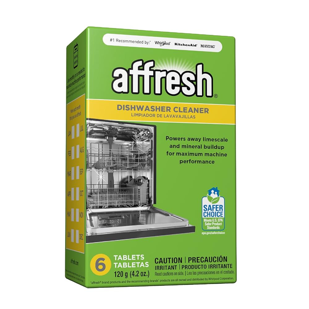 Affresh Dishwasher Cleaner, Helps Remove Limescale and Odor-Causing Residue, 6 Tablets | Amazon (US)