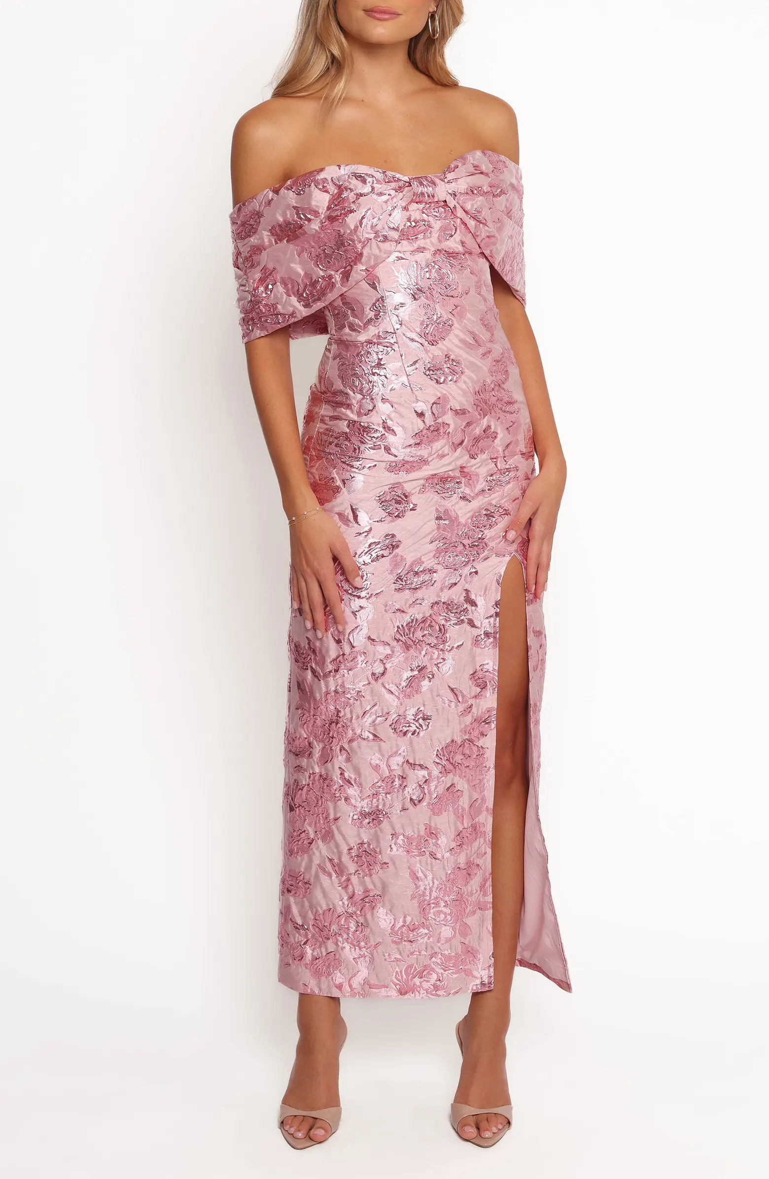Lilia Off the Shoulder Floral Jacquard Maxi Dress | Nordstrom