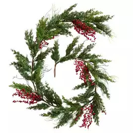 Buy Habitat Cedar with Red Berry Christmas Garland | Christmas wreaths and garlands | Habitat | Habitat UK