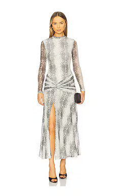 Bardot Lea Printed Mesh Dress in Snake Skin from Revolve.com | Revolve Clothing (Global)