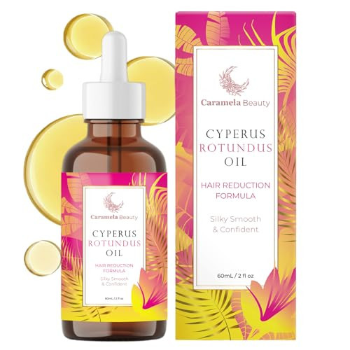 Caramela Beauty Cyperus Rotundus Oil - 60ml Natural Cyperus Rotundus Oil For Hair Removal, Moisturizing & Soothing Cyperus Oil For Reducing Body Hair Growth, Hair Removal Oil Ideal for All Skin Types | Amazon (US)
