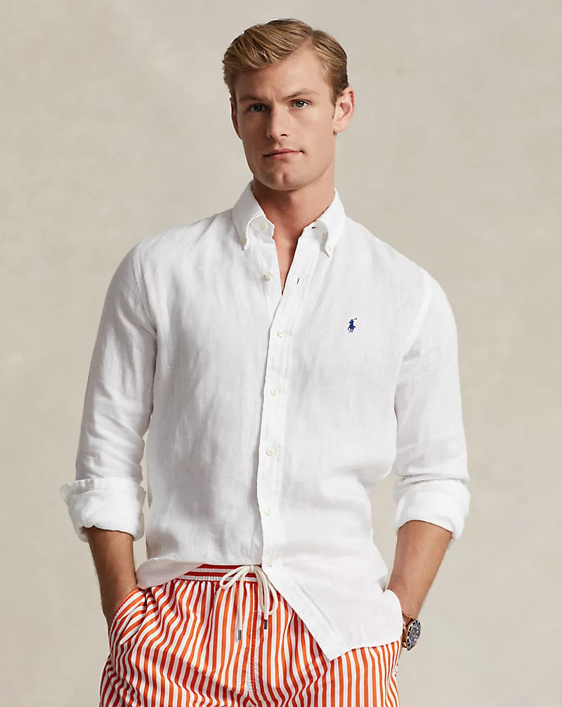 Custom Fit Linen Shirt for Men | Ralph Lauren® UK | Ralph Lauren (UK)
