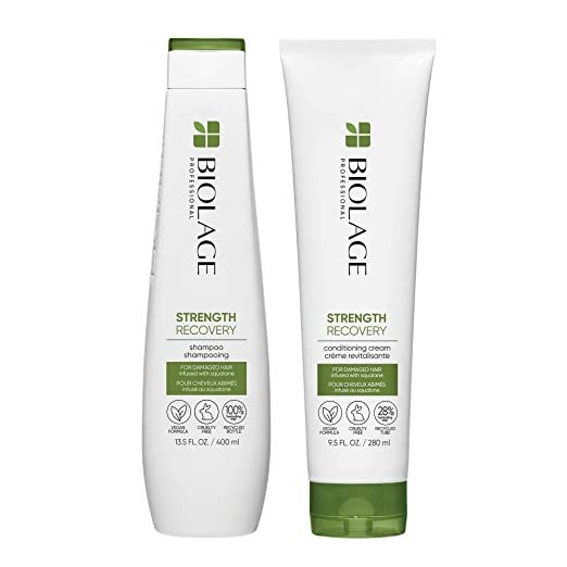 Amazon.com: BIOLAGE Strength Recovery Shampoo & Conditioner Bundle | Gently Cleanses & Reduces Br... | Amazon (US)