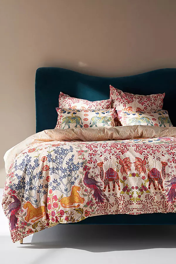 The Organic Cotton Printed Percale Duvet Collection | Anthropologie (US)