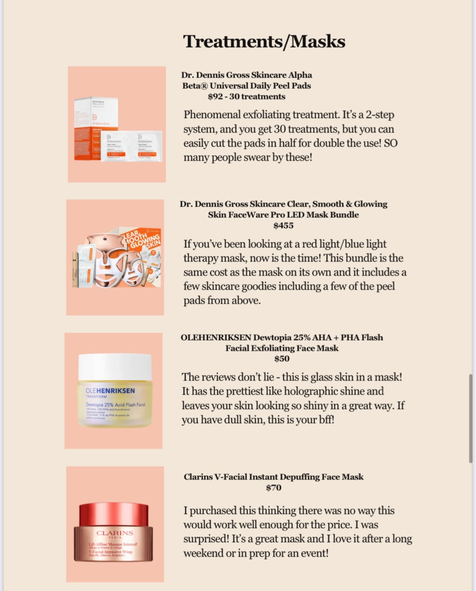 Masks and treatments! 

#LTKxSephora