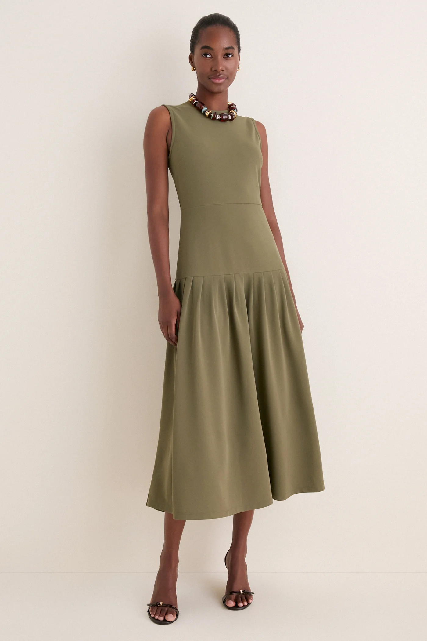 Burnt Olive Jersey Gramercy Dress | Tuckernuck (US)