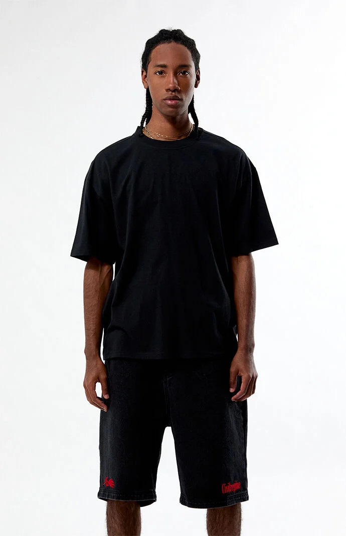 Men's Black Basic Oversized T-Shirt - Size Small | PacSun