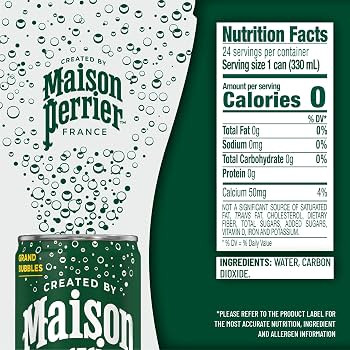 Maison Perrier Sparkling Water, 11.15 Oz, 24 Pack     Unflavored sparkling water; 24 x 11.15 fl o... | Amazon (US)