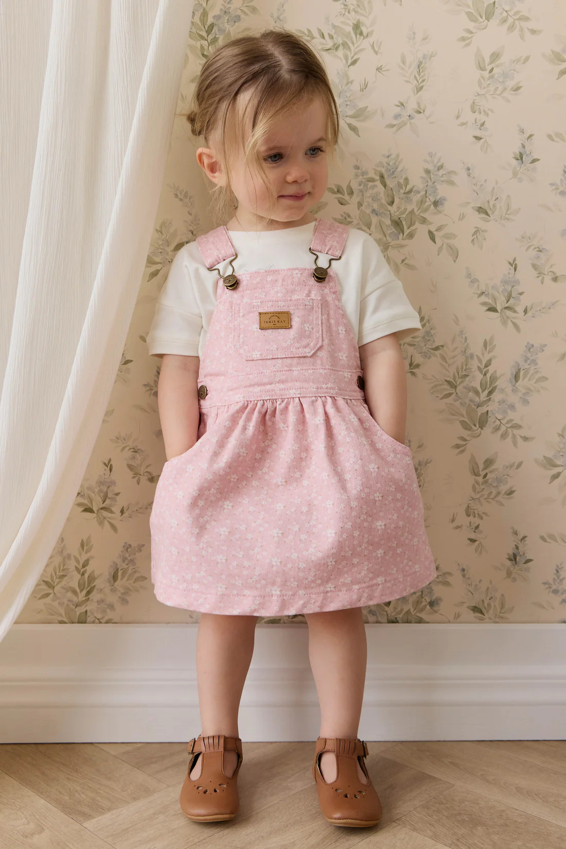 Norah Overall Dress-Paula Powder | Jamie Kay