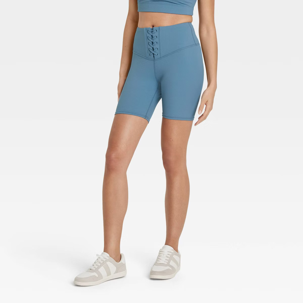 Women's Lace-Up Detail Ribbed 6" Bike Shorts - JoyLab™ | Target