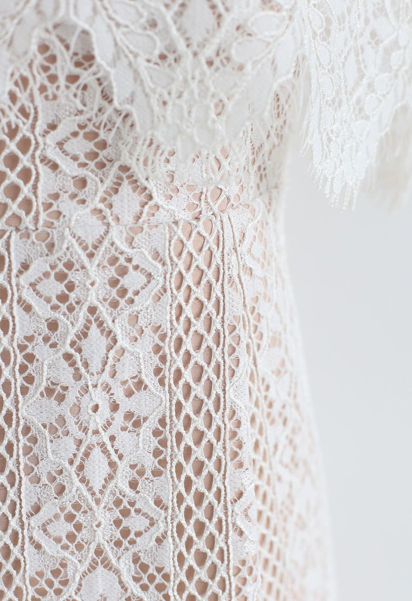 Wishing for Romance Off-Shoulder Lace Dress | Chicwish