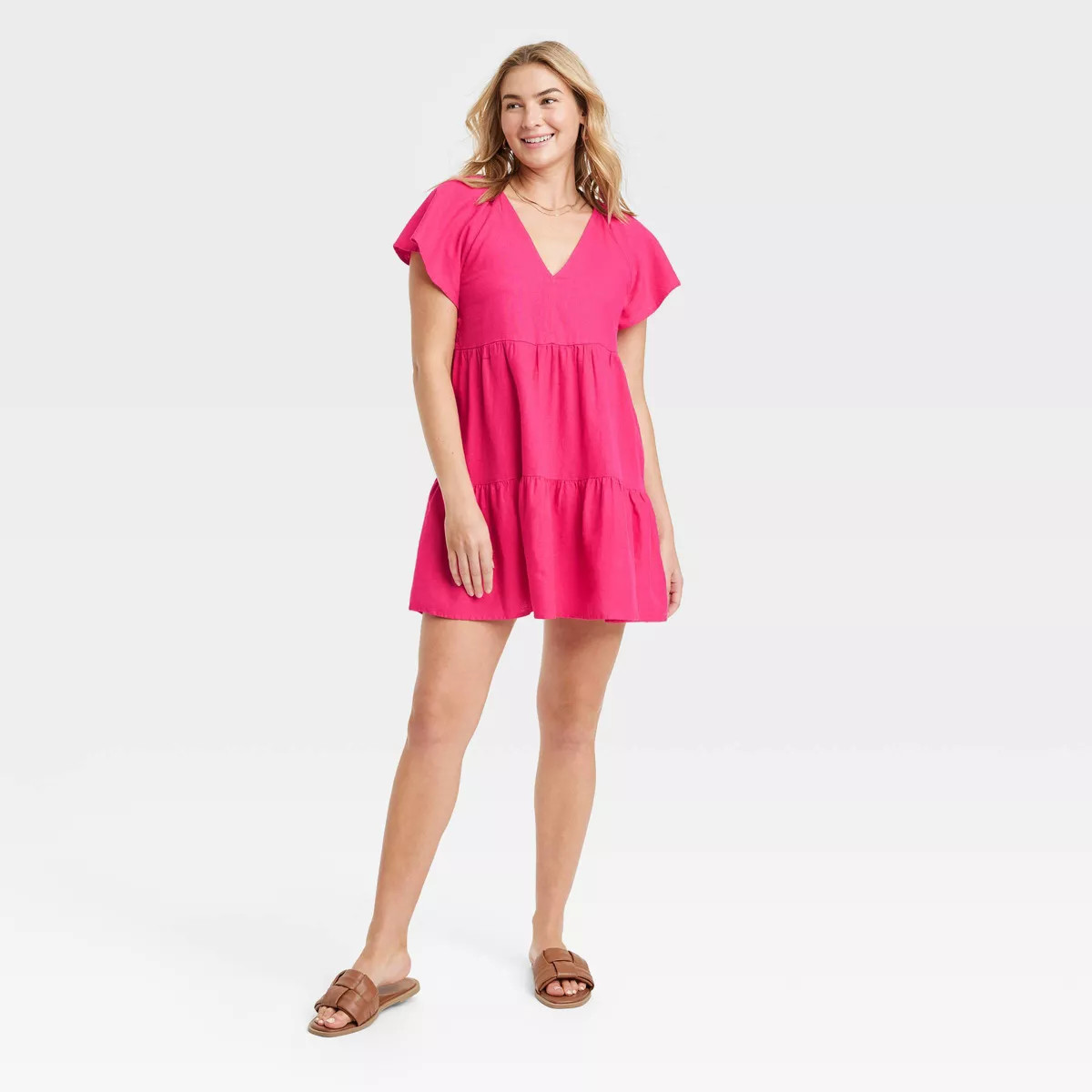 Women's Flutter Short Sleeve Mini Skater Dress - Universal Thread™ | Target