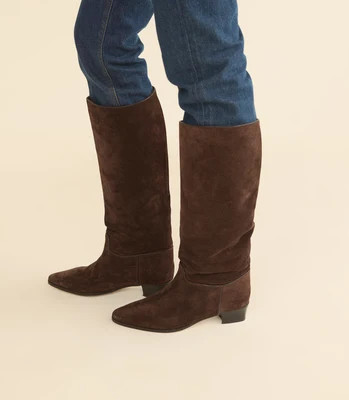 RIVIERA BOOT -- EQUESTRIAN BROWN SUEDE | DOEN