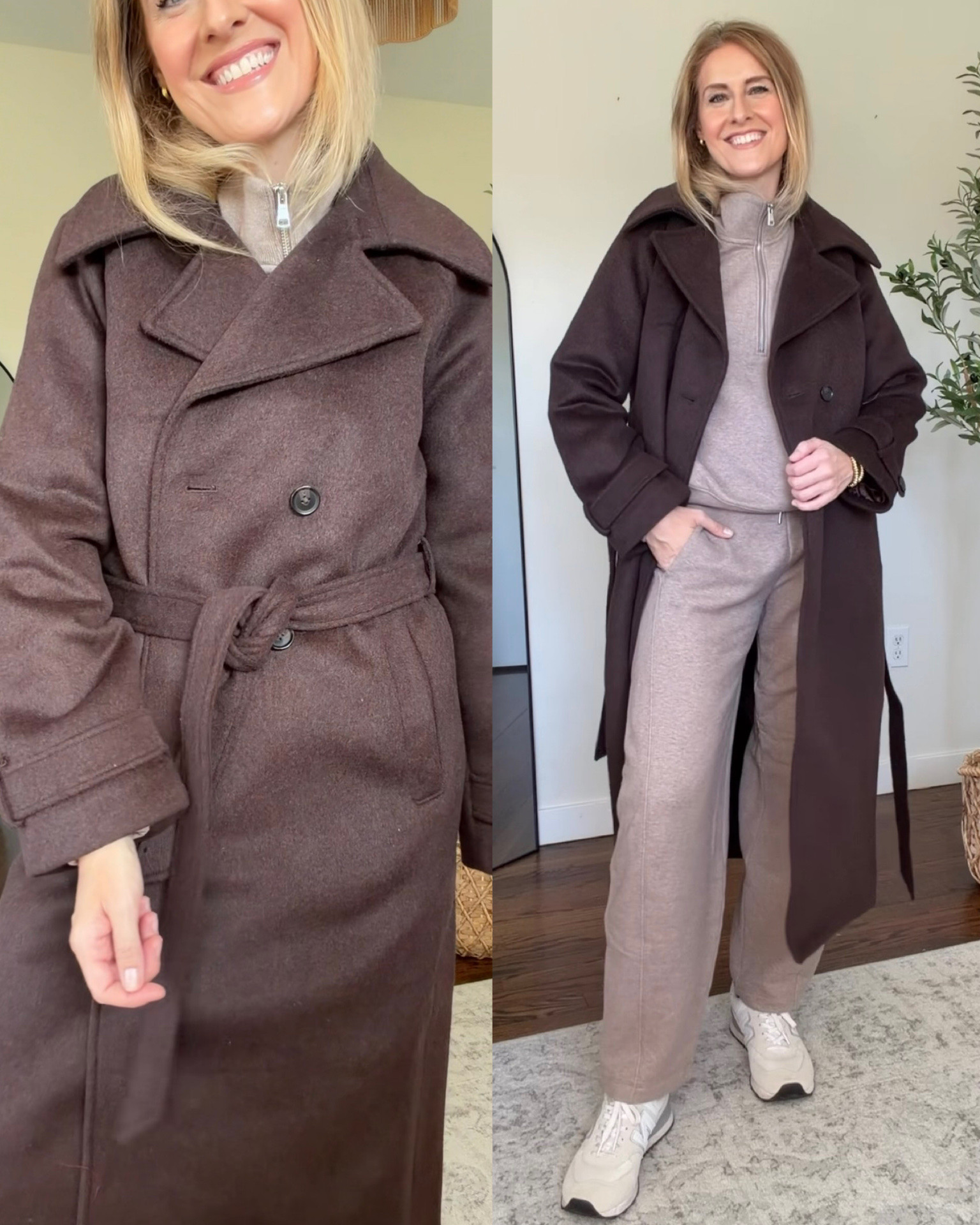 Abercrombie is having their LTK in-app exclusive sale! 48 hours only! Click any product to copy the code. These coats fit true to size, I’m between sizes so I did a small in the funnel neck coat and medium in the brown coat. Wool and warm. Well made. I did small in the barrel pants, medium in the pullover—needed the small (it’s oversized already).