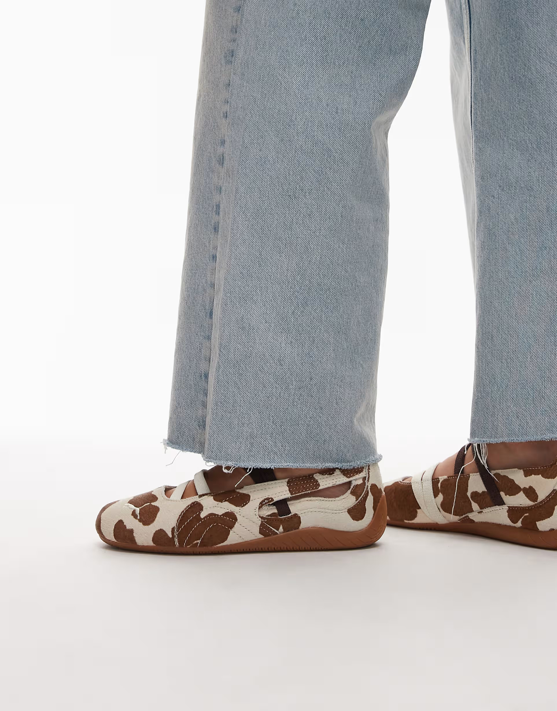 Puma Speedcat ballet flats in cow print | ASOS | ASOS (Global)