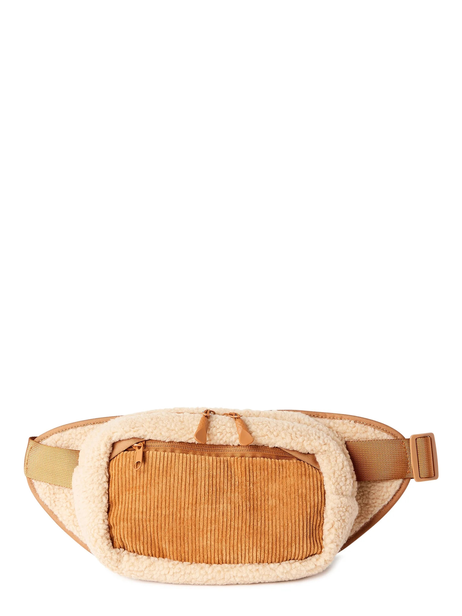 No Boundaries Women's Hands Free Rectangular Fanny Pack Natural | Walmart (US)