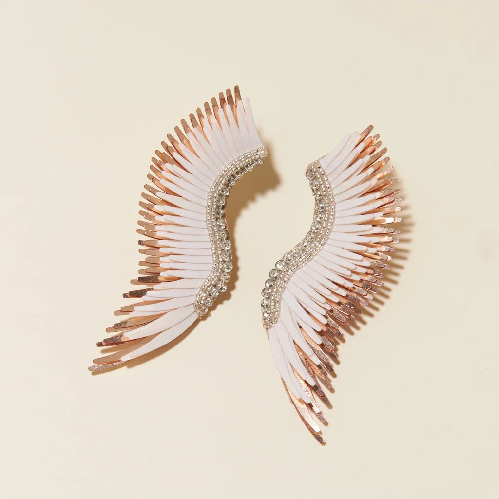 Madeline Earrings Ivory Rosegold | Mignonne Gavigan
