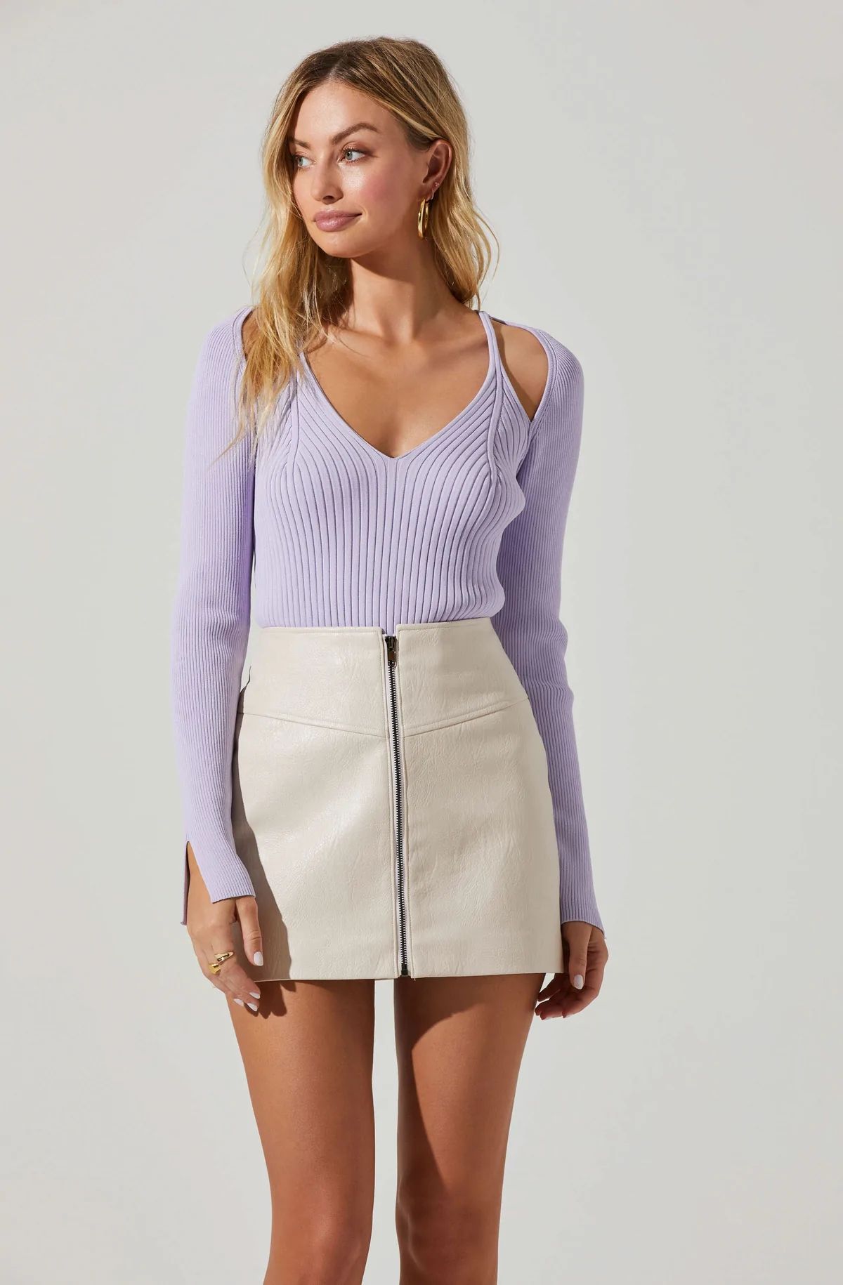 Estefania Shoulder Cutout Sweater | ASTR The Label (US)