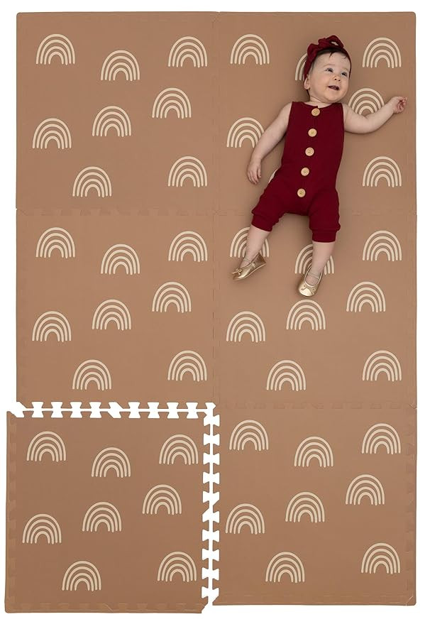 Childlike Behavior Baby Play Mat - Extra Large, Non-Toxic Foam Play Mat with Soft Interlocking Fl... | Amazon (US)