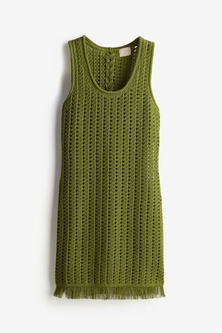 Green crochet knit fringe dress - swimsuit cover up 

#LTKSeasonal #LTKfindsunder100 #LTKstyletip