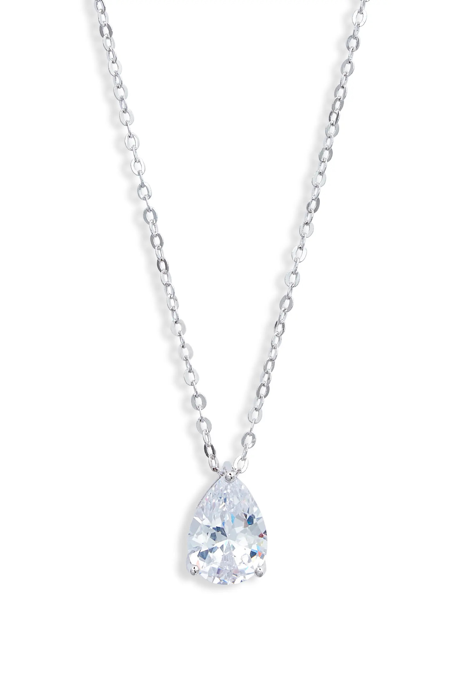 Nordstrom Pear Cubic Zirconia Pendant Necklace | Nordstrom | Nordstrom