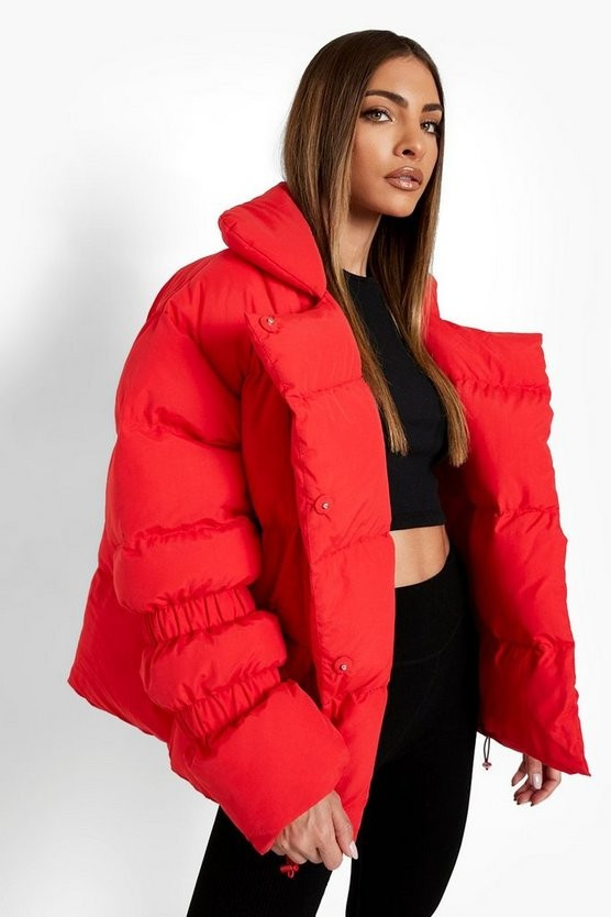 Cuff Detail Puffer Jacket | Boohoo.com (US & CA)