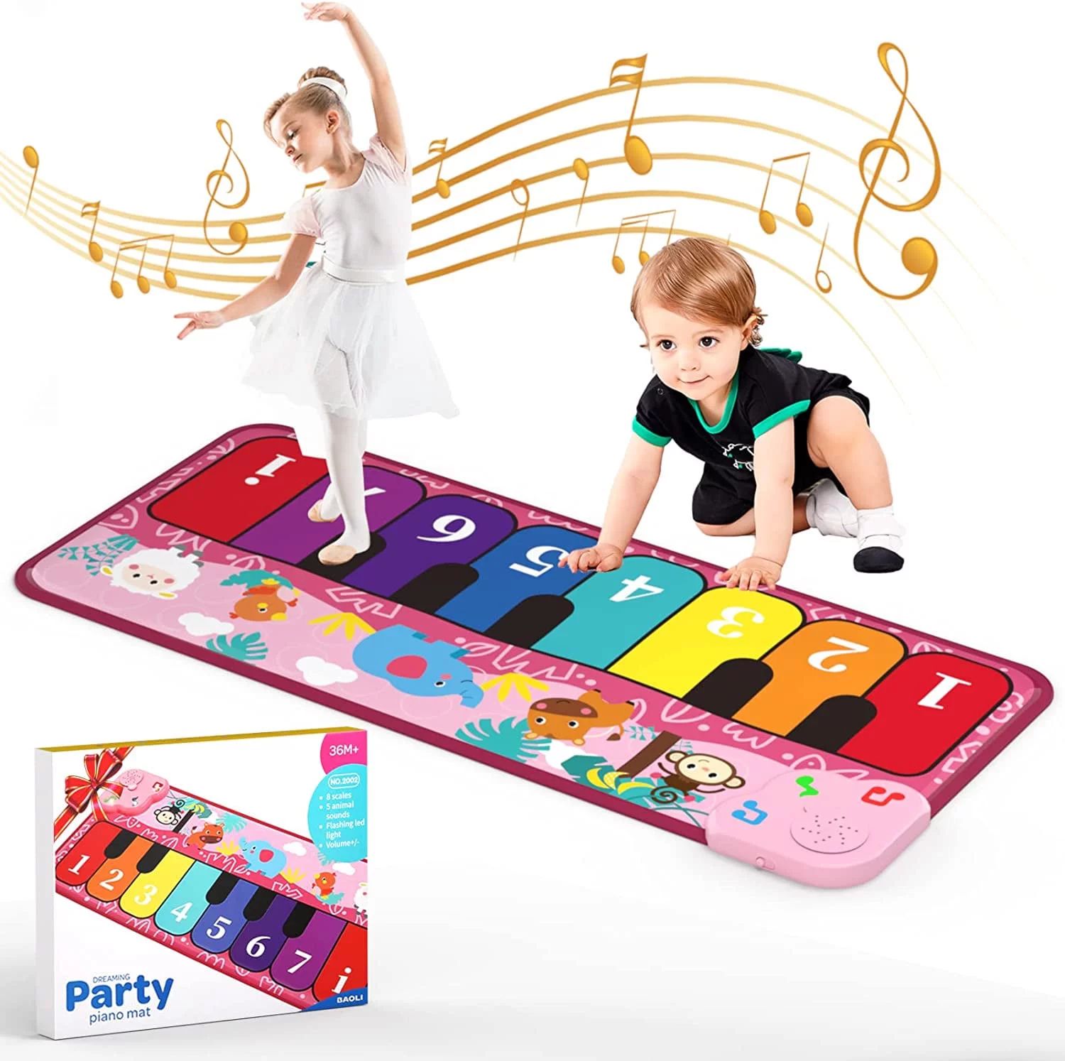 Zmoon Piano Musical Mat for Kids Toddlers Dance Mat Early Education Musical Toy Ages 24 Months + | Walmart (US)