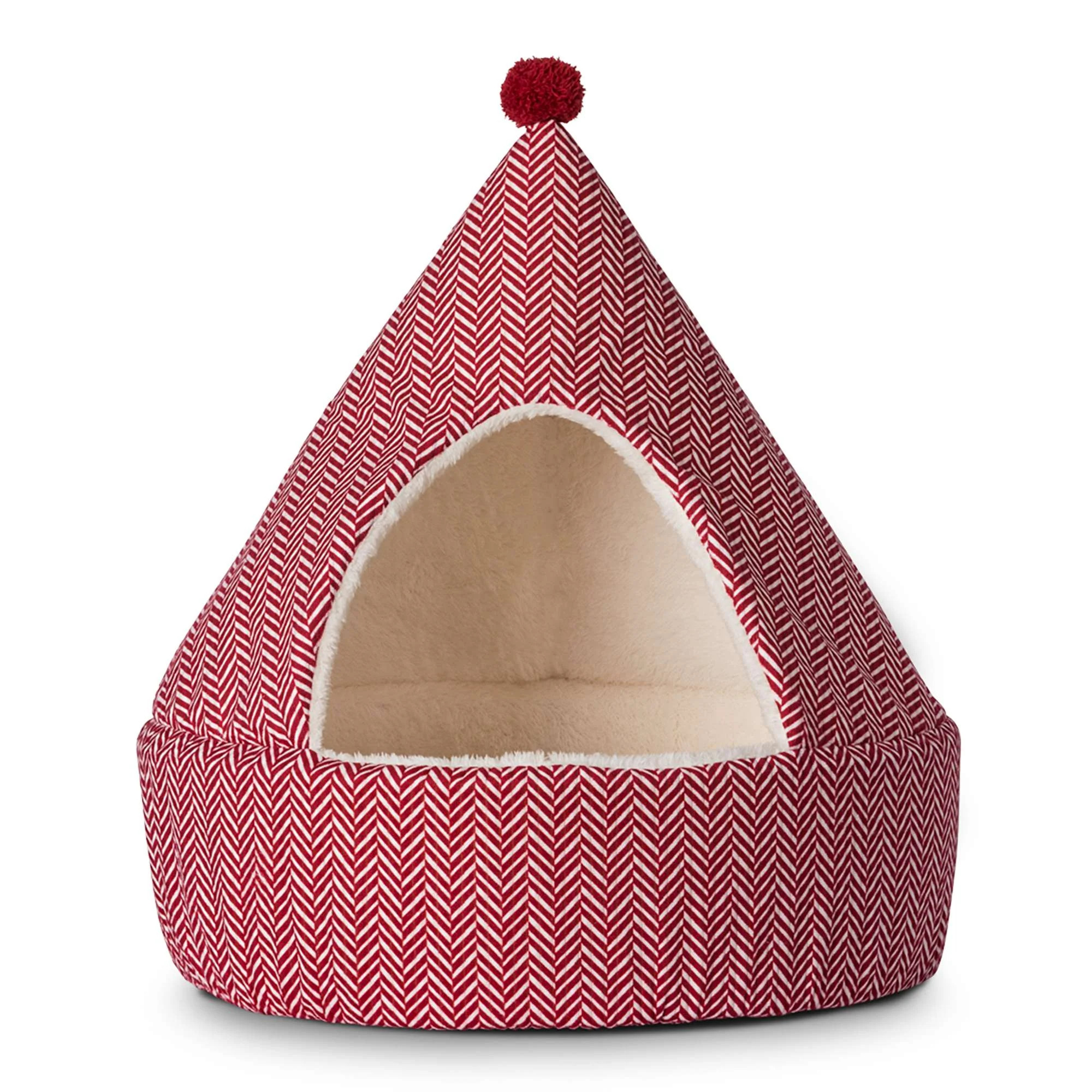 Vibrant Life Hideaway Herringbone Small Cat-Dog Bed | Walmart (US)