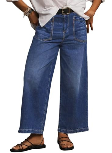 Eytino Plus Size Jeans for Women High Waisted Wide Leg Jeans Trendy Baggy Loose Stretchy Denim Pa... | Amazon (US)