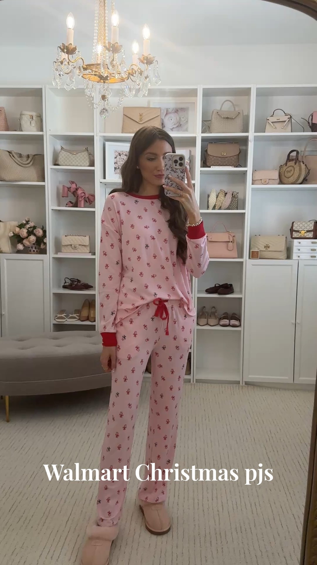 Walmart holiday pajamas! Cute pink and red how Christmas pjs!💗 true to size 

#LTKSeasonal #LTKSaleAlert #LTKHoliday