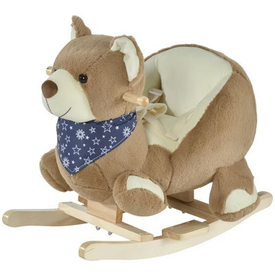 TopComfy Baby Bouncer and Rocker, Baby Rocking Horse, Kids Riding Horse Rocking Chair, Plush Stuffed Rocking Animals, Brown, 23.5"*13.75"*19.75" | Target