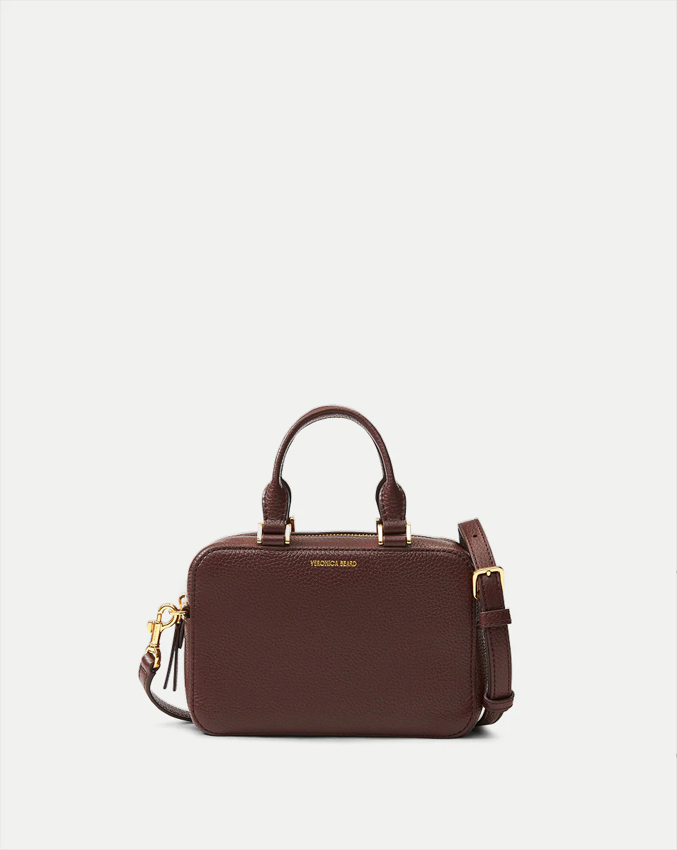 Veronica Beard Boxy Top-Handle Bag Dark Raisin | Veronica Beard