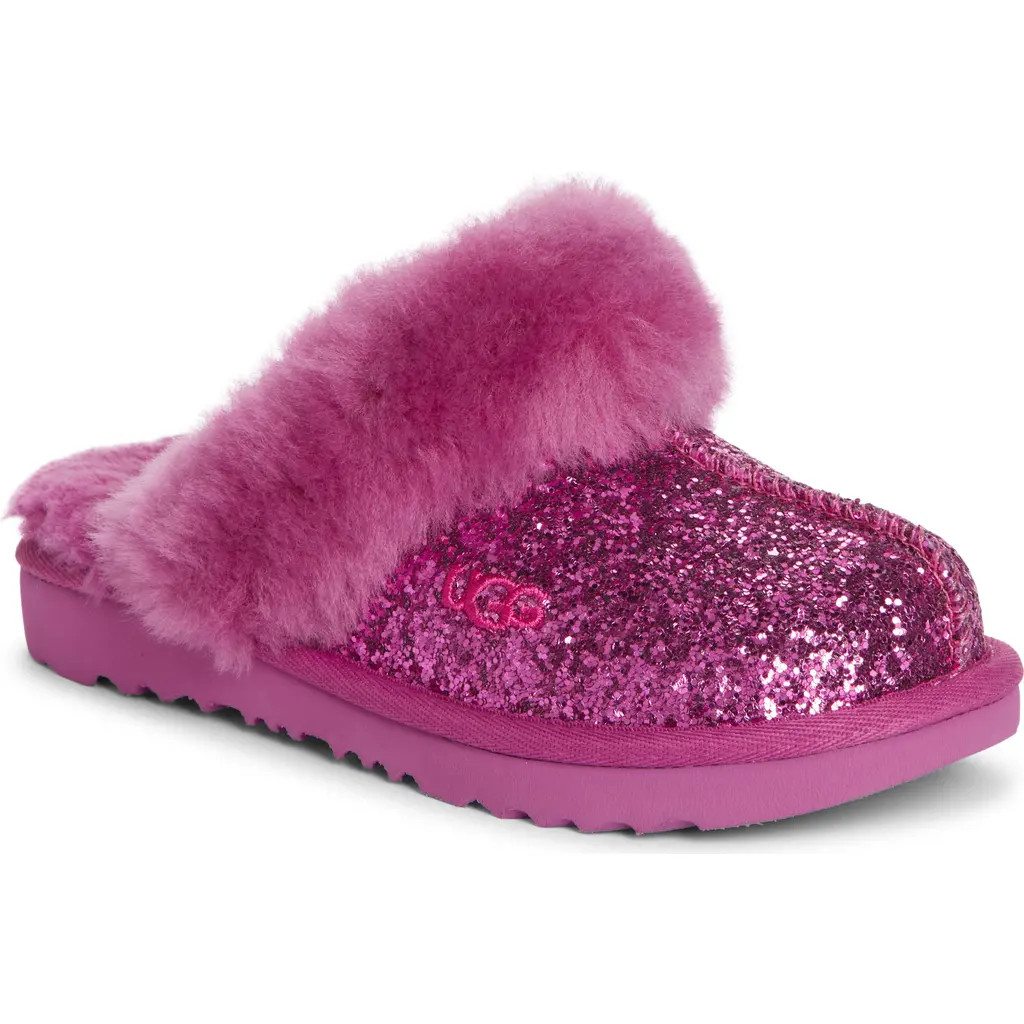 UGG(r) Kids' Cozy II Scuff Slipper in Magenta Sequin at Nordstrom, Size 4 M | Nordstrom