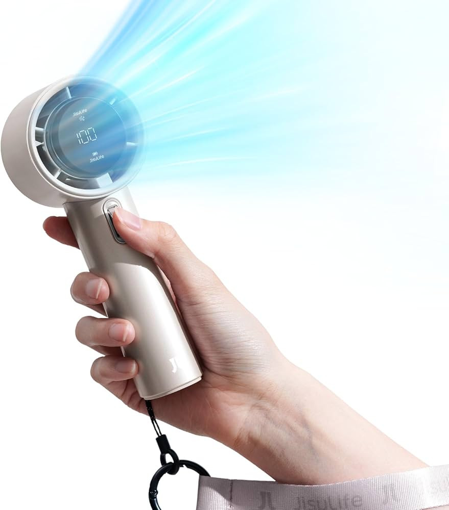 JISULIFE Portable Handheld Fan,Speed(1-100) Adjustable Turbo Mini Fan,5000mAh Battery Rechargeabl... | Amazon (US)