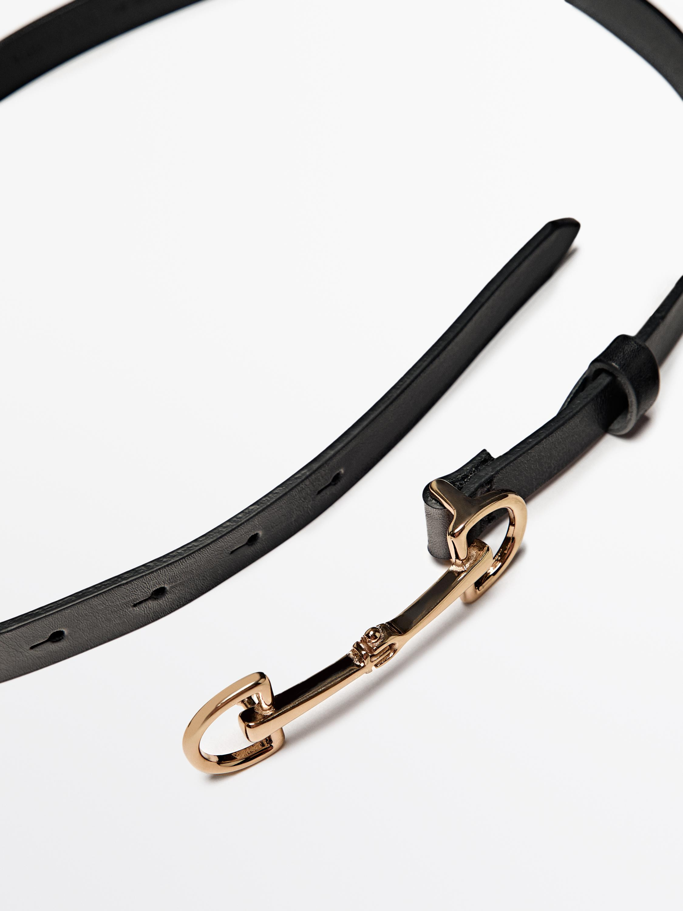 Equestrian nappa leather belt | Massimo Dutti US