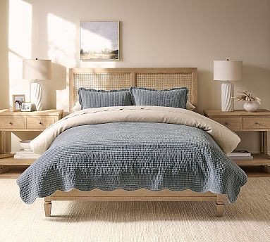 Velvet Scallop Edge Reversible Quilt | Pottery Barn (US)