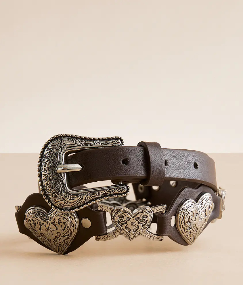 Engraved Heart Belt | Buckle