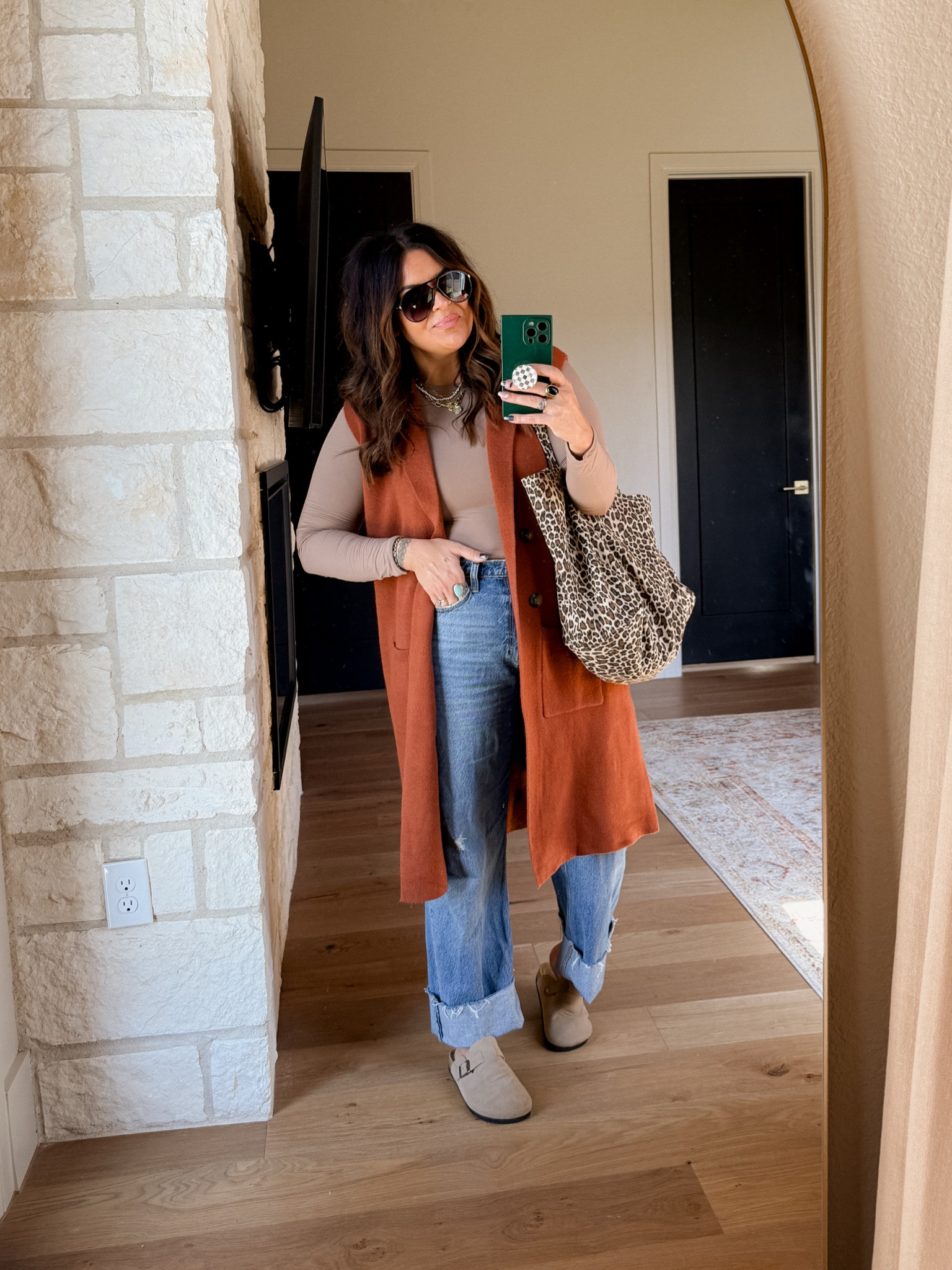 The fallest of fall outfits. 
Sweater Vest: XL (comes in other colors)
Long sleeve: XL
Jeans: TTS (I cuffed them on my own)
Clogs: TTS


#LTKFindsUnder100 #LTKFindsUnder50 #LTKStyleTip