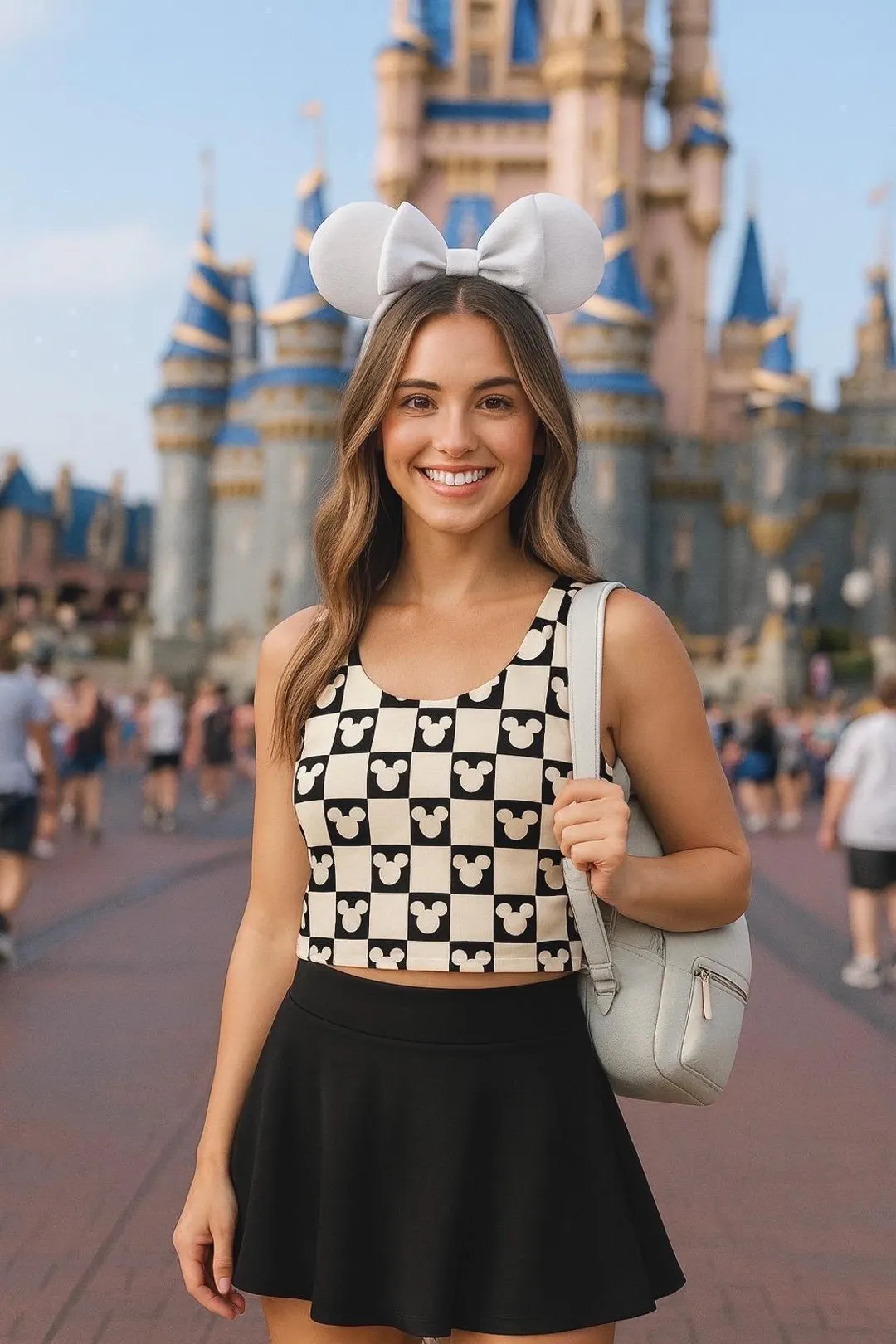 Womens Magic Kingdom Active Wear Athletic Set | Mickey Checkered Set | 2 piece Tank and Skirt | W... | Etsy (US)