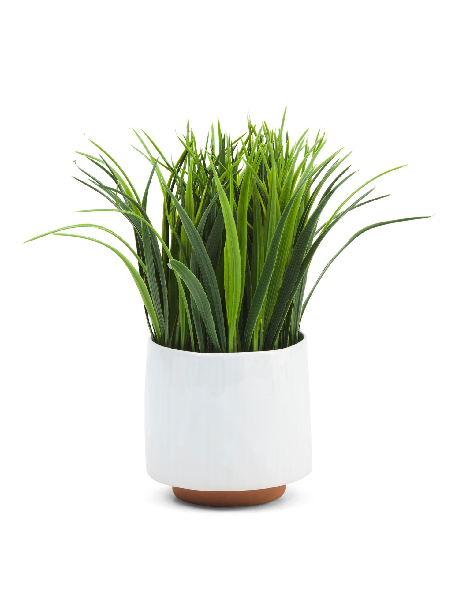 Faux Grass In Textured Pot | TJ Maxx