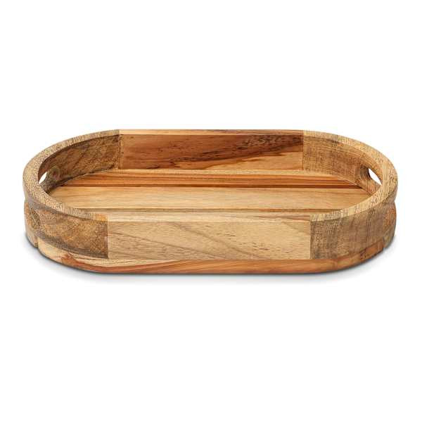 Oval Wood Decorative Tray, 10x6 | At Home